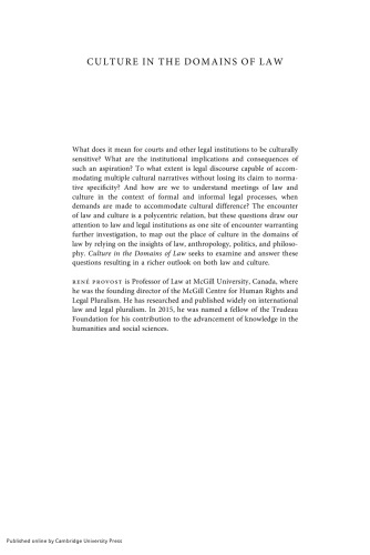 Culture in the Domains of Law