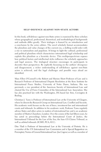 Self-Defence against Non-State Actors