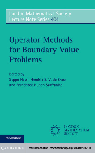 Operator methods for boundary value problems
