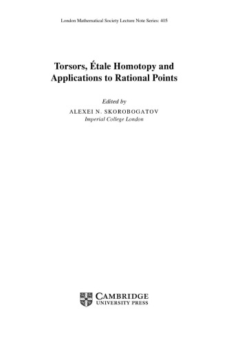 Torsors, Étale Homotopy and Applications to Rational Points