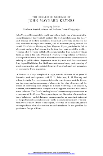 A Treatise on Money: The Applied Theory of Money