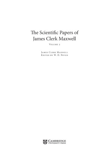 The Scientific Papers of James Clerk Maxwell