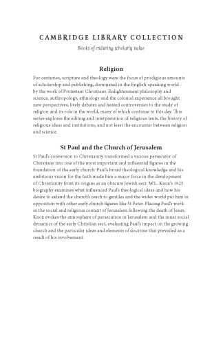 St Paul and the Church of Jerusalem