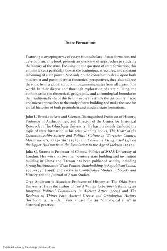 State formations: global histories and cultures of statehood