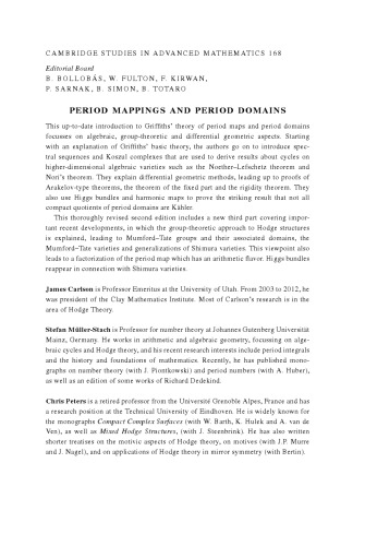 Period Mappings and Period Domains