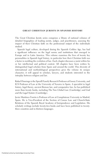 Great Christian Jurists in Spanish History