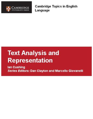 Text Analysis and Representation Digital Edition
