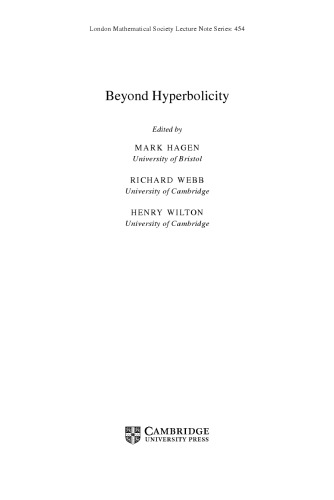 Beyond Hyperbolicity