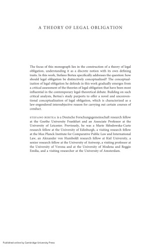 The Theory of Obligations