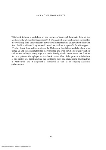 Fiduciaries and Trust: Ethics, Politics, Economics and Law