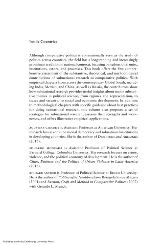 Inside Countries: Subnational Research in Comparative Politics