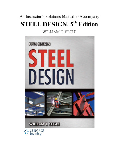 Instructor Solutions - Steel Design
