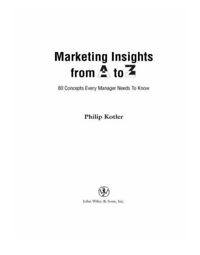 Marketing Insights from a to Z