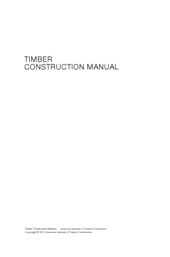 Timber construction manual