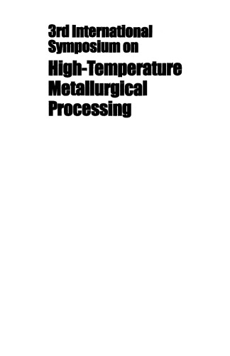3rd International Symposium on High-Temperature Metallurgical Processing