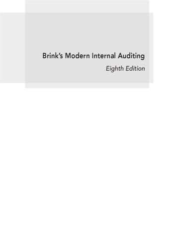 Brink's modern internal auditing: a common body of knowledge