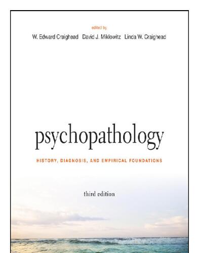 Psychopathology: History, Diagnosis, and Empirical Foundations