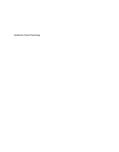 Handbook of sport psychology
