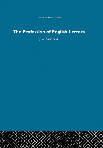 The Profession of English Letters