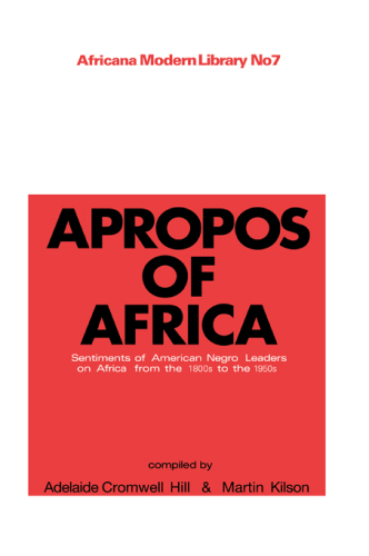 Apropos of Africa