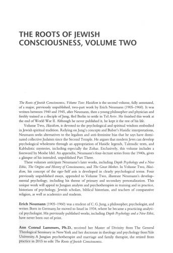 The Roots of Jewish Consciousness. Volume Two: Hasidism