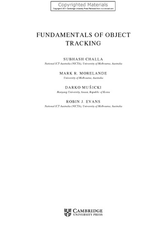 Fundamentals of Object Tracking