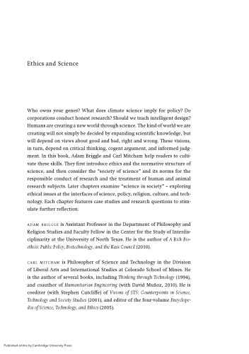 Ethics and Science: An Introduction