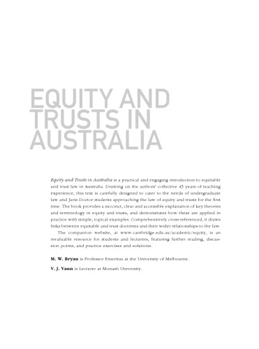 Equity and Trusts in Australia