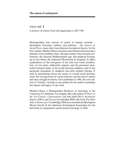 The sources of social power, Vol. 1