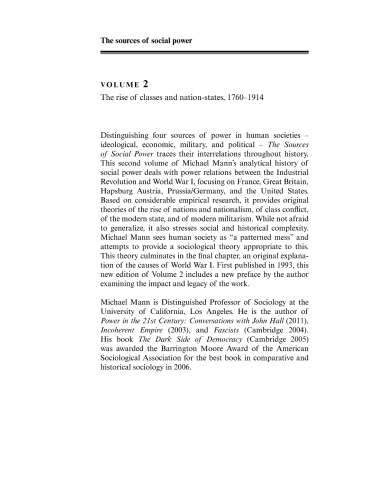 The sources of social power, Vol. 2
