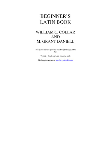 Beginner's Latin book