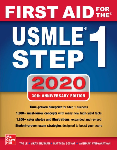 First Aid for the USMLE Step 1 2020, 30th Anniversary Edition