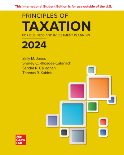 Principles of Taxation for Business and Investment Planning