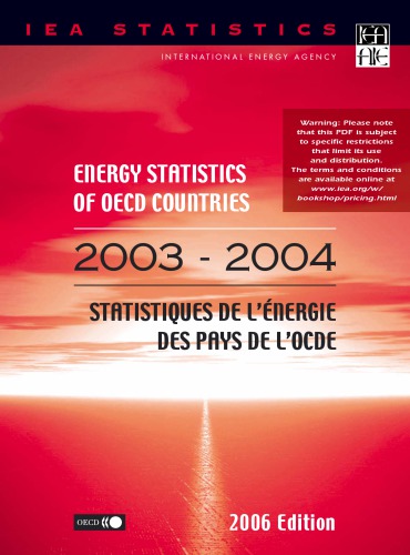 Energy Statistics of OECD Countries : 2003/2004.