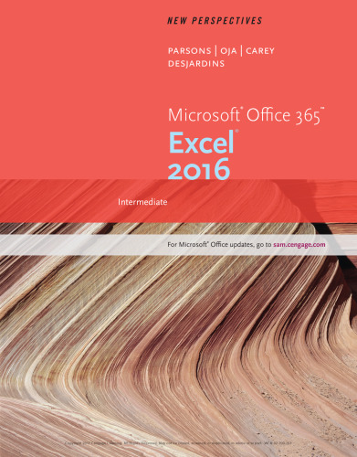 New Perspectives Microsoft Office 365 & Excel 2016 Intermediate