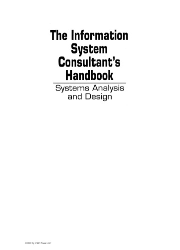 The Information System Consultant's Handbook-Systems Analysis and Design