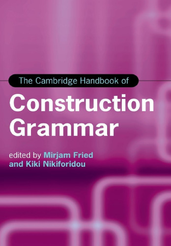 The Cambridge Handbook of Construction Grammar