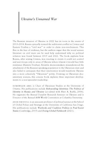 Ukraine's Unnamed War: Before the Russian Invasion of 2022