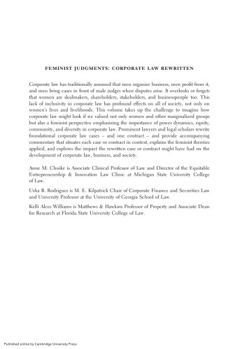 Feminist Judgments: Health Law Rewritten