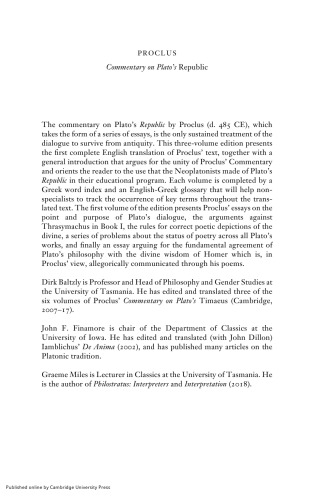 Proclus: Commentary on Plato's 'Republic', Volume 1 (Essays 1-6)
