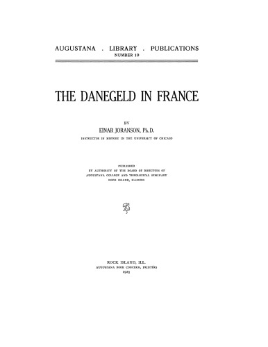 The Danegeld in France