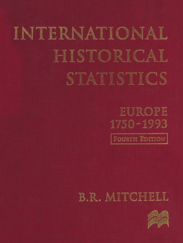 International Historical Statistics: Europe 1750–1993