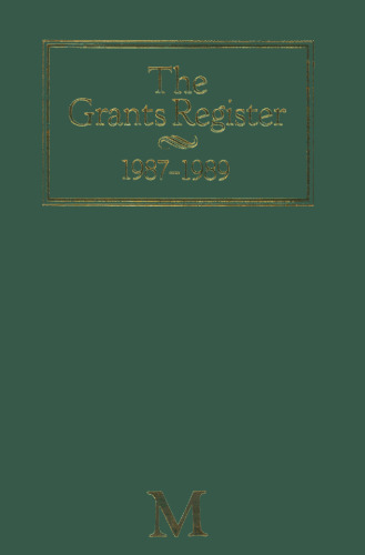 The Grants Register 1987–1989