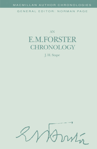An E. M. Forster Chronology