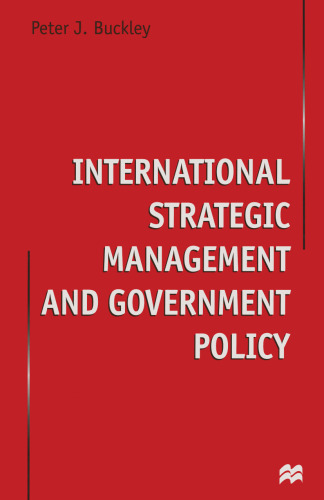 International Strategic Management and Government Policy