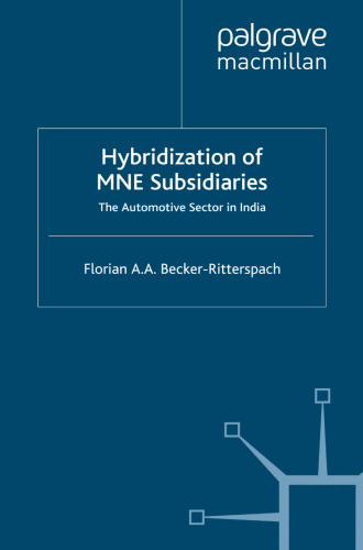Hybridization of MNE Subsidiaries: The Automotive Sector in India