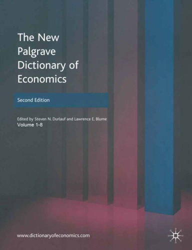 The New Palgrave Dictionary of Economics