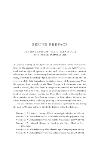 A Cultural History of Food in the Renaissance Volume 3