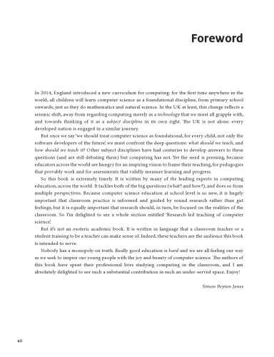 Computer Science Education: Perspectives on Teaching and Learning in School