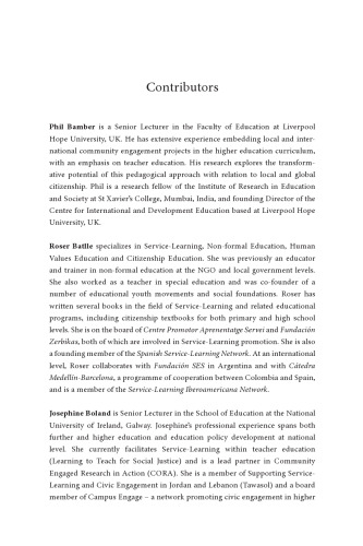 Service-Learning and Educating in Challenging Contexts: International Perspectives